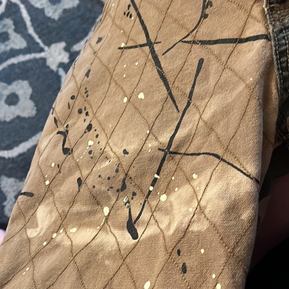 SQUARE ZERO Distressed camouflage paint splatter canvas pant 38x30 - Picture 6 of 11